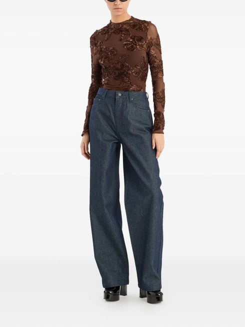 ROTATE FLOWER MESH LS TOP